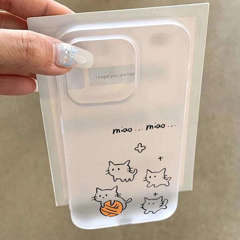 Phone Cases Cute Iphone 13 - Cute Black Cat Pattern Phone Case