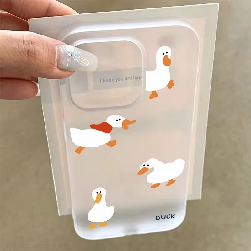 Phone Cases Cute Iphone 13 - Super Cute Duck Quack Matte Translucent