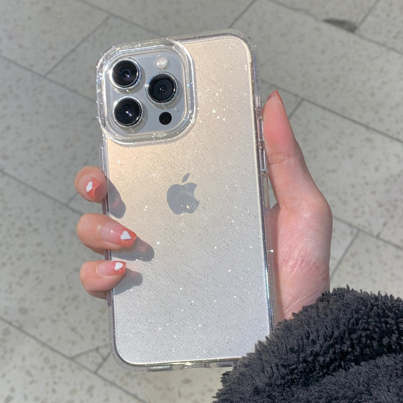 Phone Cases Mous - Transparent Simple Glitter Phone Case For