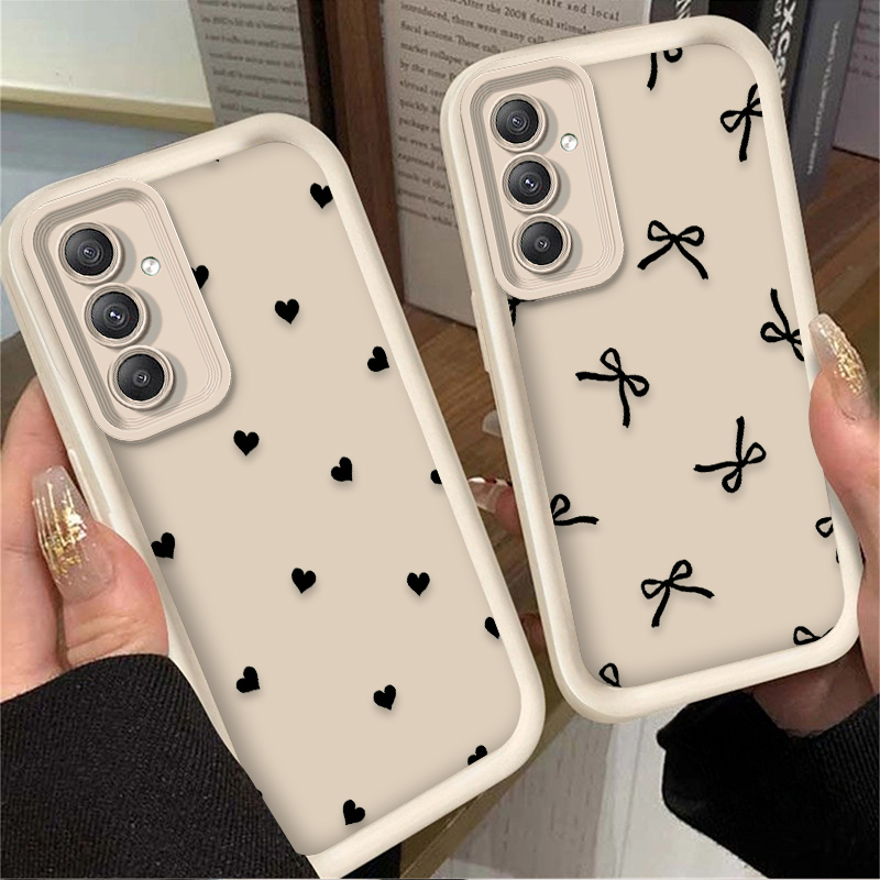 Black Love Heart Bowknot Case  - Phone Cases A14 Samsung review and price