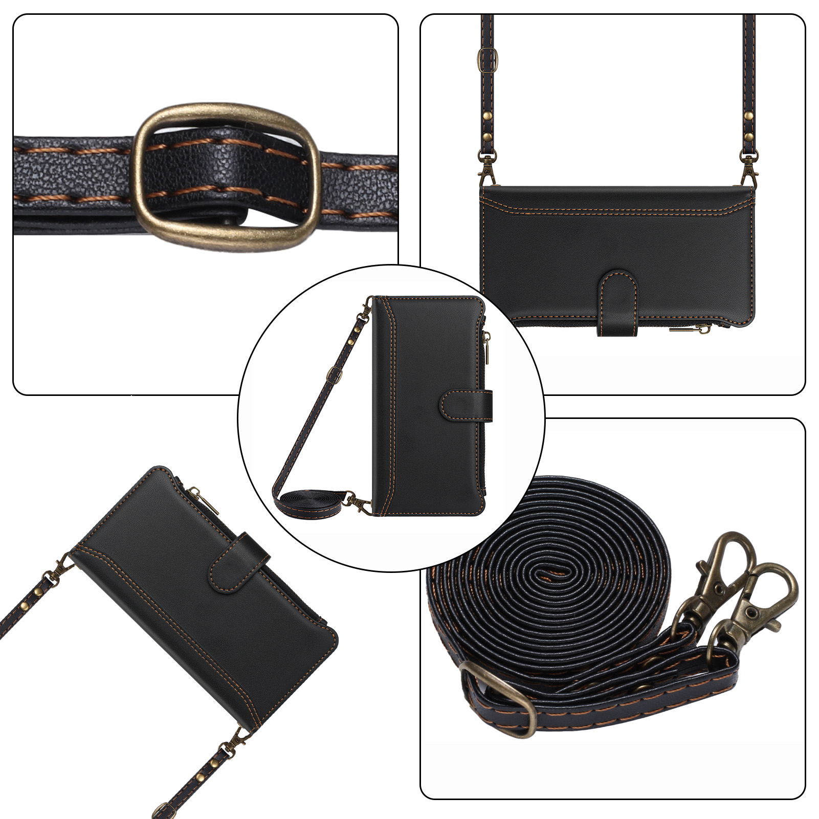 PU Leather Crossbody Flip Wall - Phone Cases With Wallet review and price