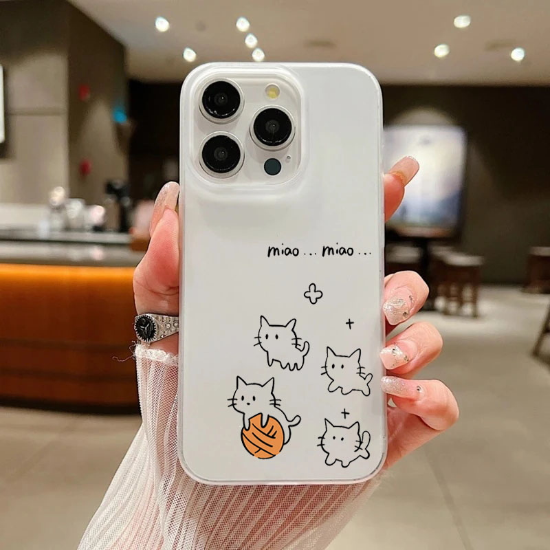 Cute Black Cat Pattern Phone C - Phone Cases Cute Iphone 13 review and price