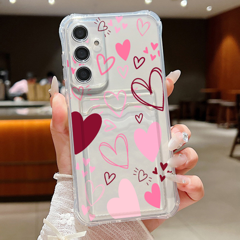 Love Heart Leaves Pattern Clea - Phone Cases With Wallet review and price