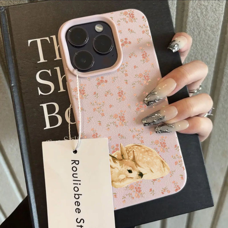 Cute Deer Full Floral Pattern  - Phone Cases Cute Iphone 13 review and price