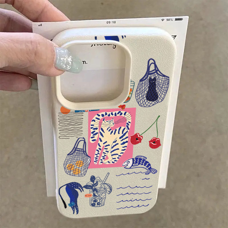 Cute Cherry Cat Print Phone Ca - Phone Cases Cute Iphone 13 review and price