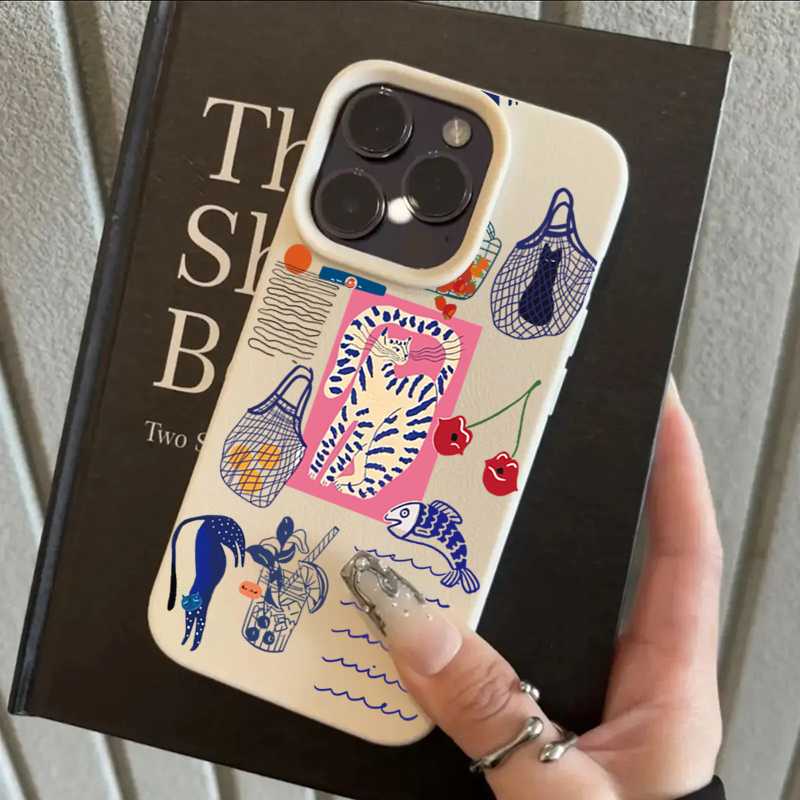 Cute Cherry Cat Print Phone Ca - Phone Cases Cute Iphone 13 review and price
