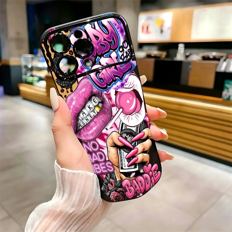 Hip Hop Pink Lips Baby Girl Gr - Phone Cases Amazon review and price