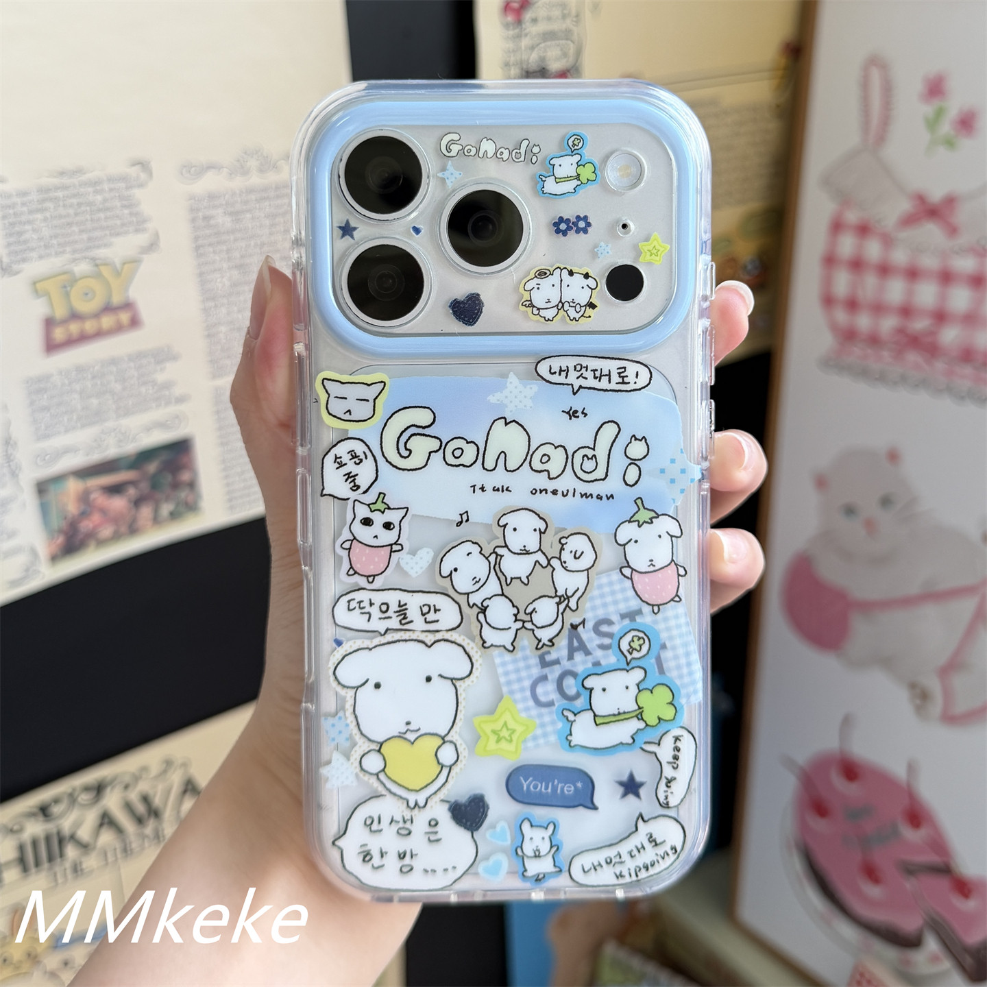 Korea ins Big Head Puppy Line  - Phone Cases Cool Girl review and price