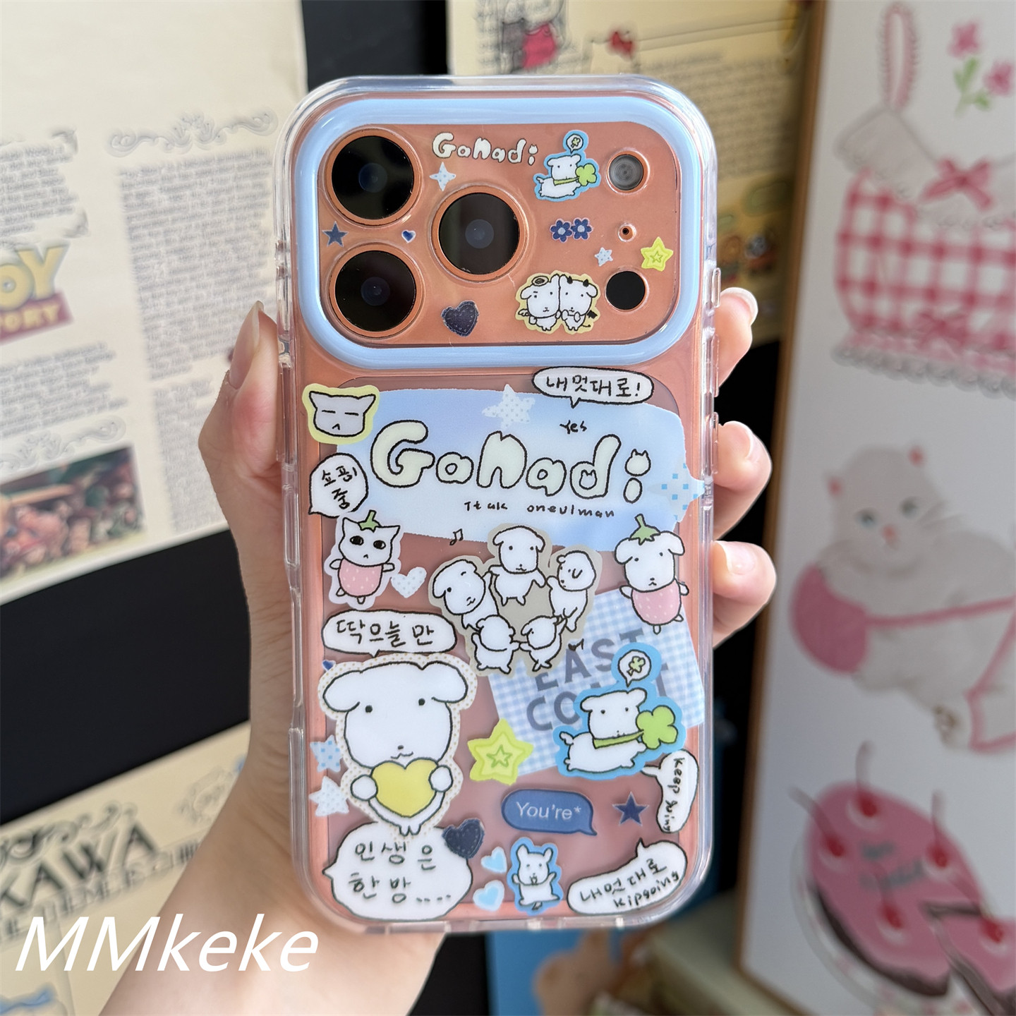 Korea ins Big Head Puppy Line  - Phone Cases Cool Girl review and price
