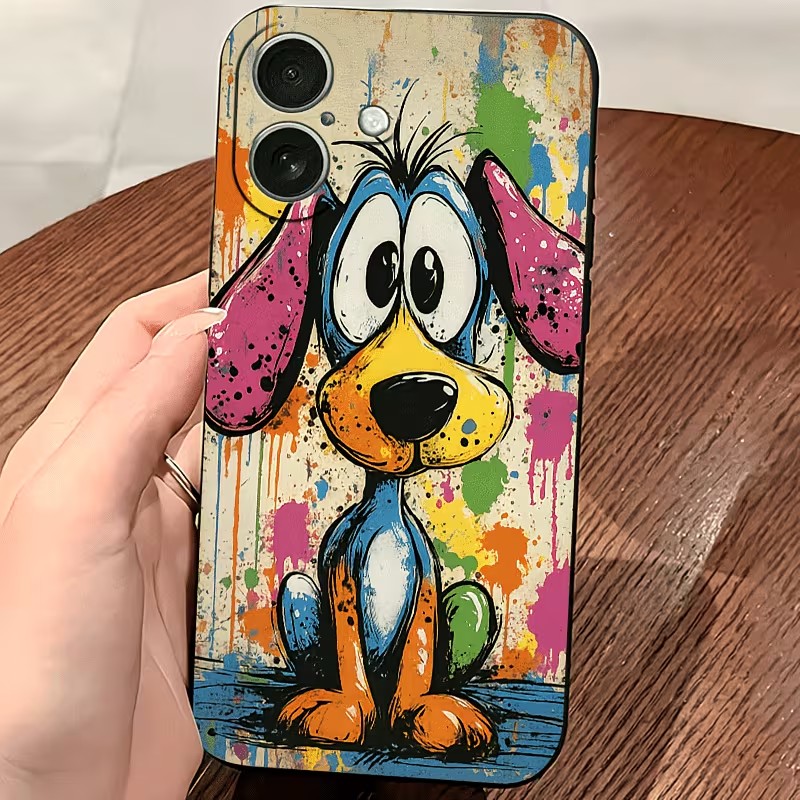 Graffiti Colored Puppy TPU Pho - Phone Cases Mous review and price