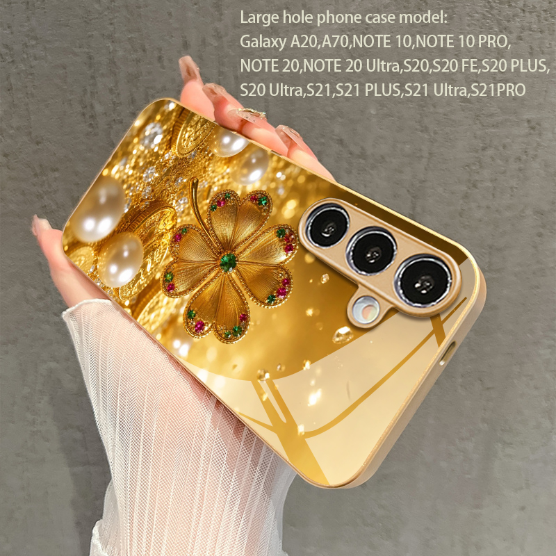 Colorful Gem Four-leaf Pattern - Phone Cases Metal review and price