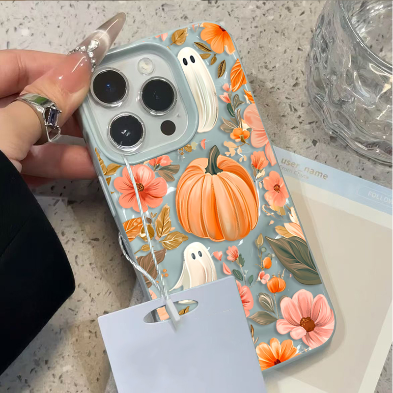 Autumn Fall Cute Ghost Pumpkin - Phone Cases Cute Iphone 13 review and price