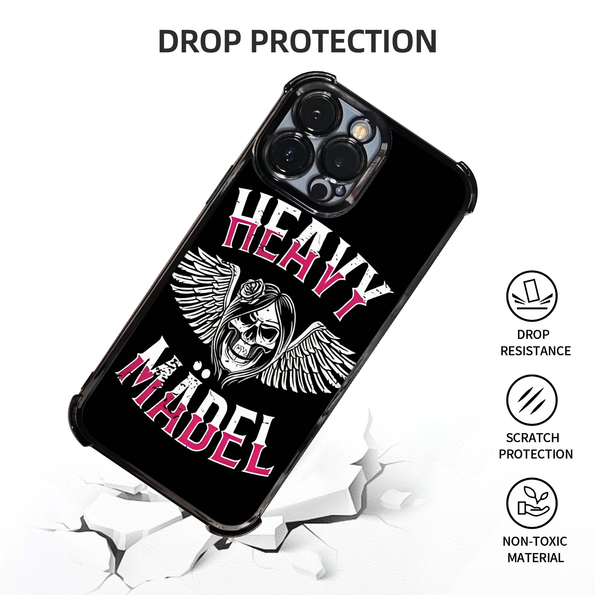 Skull Biker Girl Female Woman  - Phone Cases Metal review and price