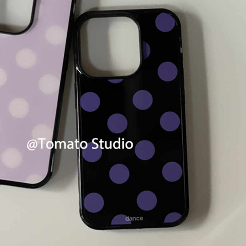 Korean Ins Fashion Purple Polk - Phone Cases Green review and price