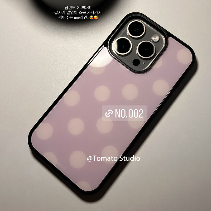 Korean Ins Fashion Purple Polk - Phone Cases Green review and price
