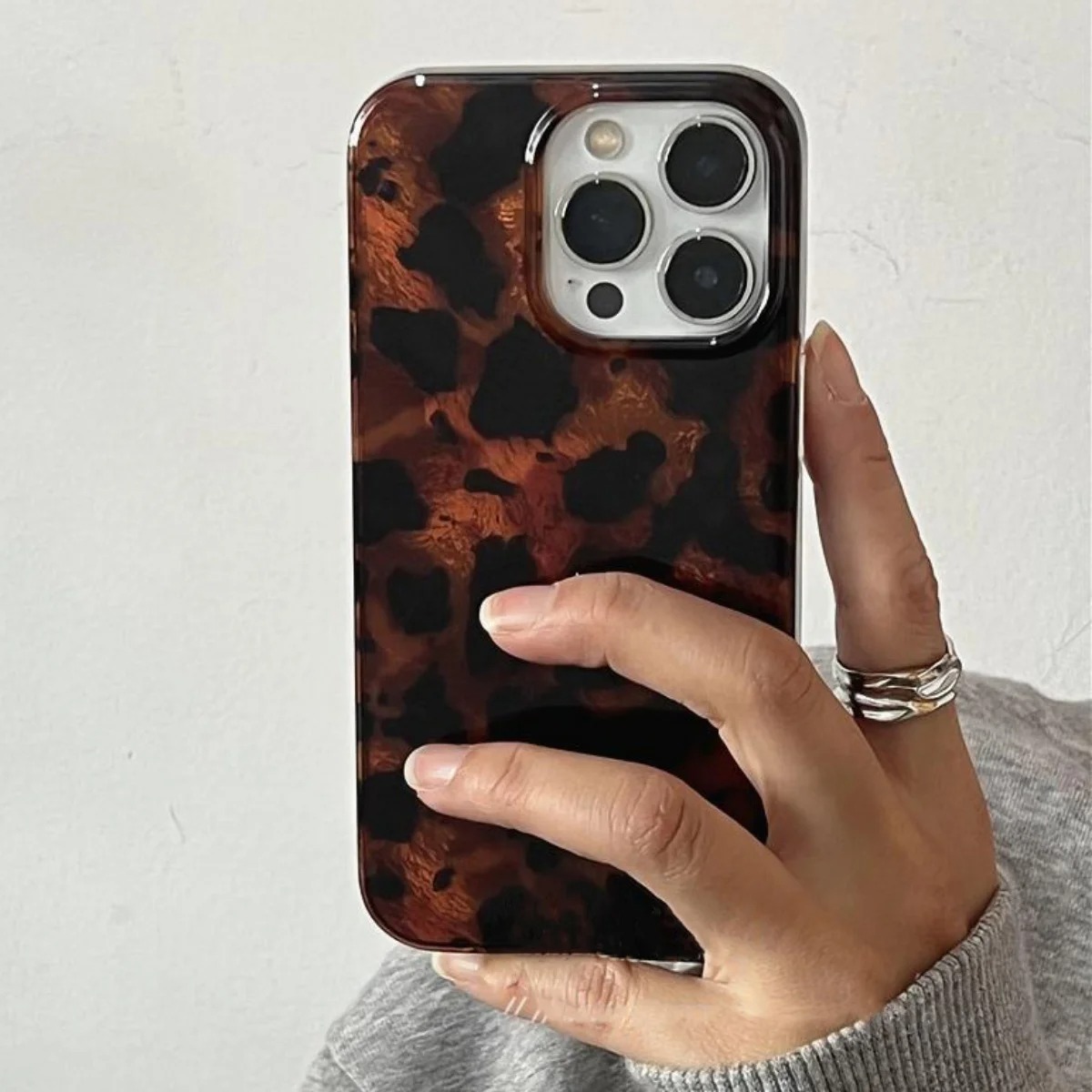 Retro Amber Texture Laser Phon - Phone Cases Mous review and price
