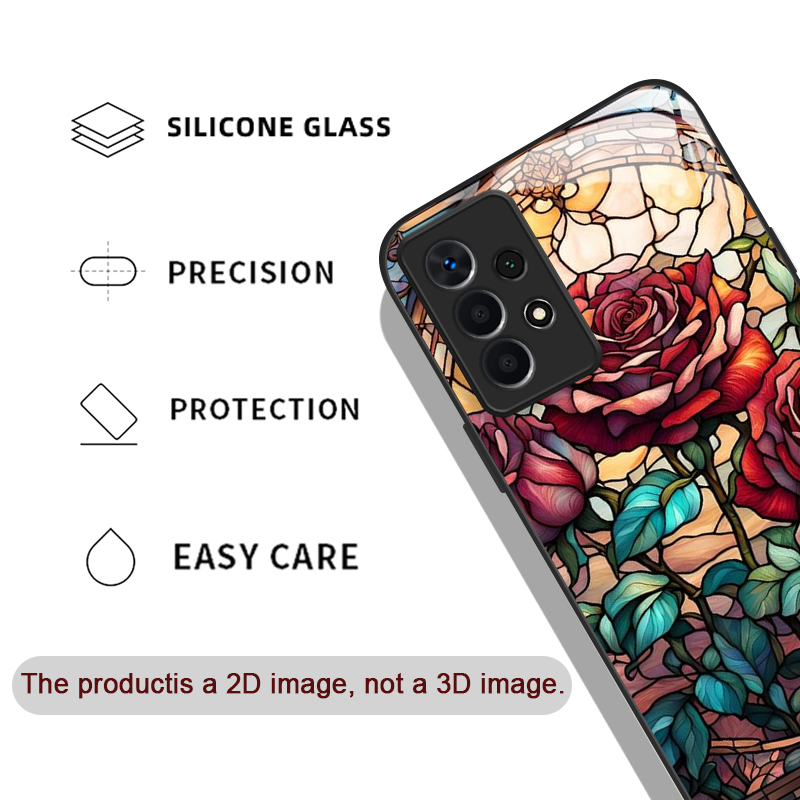 Art Colorful Glass Style Rose  - Phone Cases A14 Samsung review and price