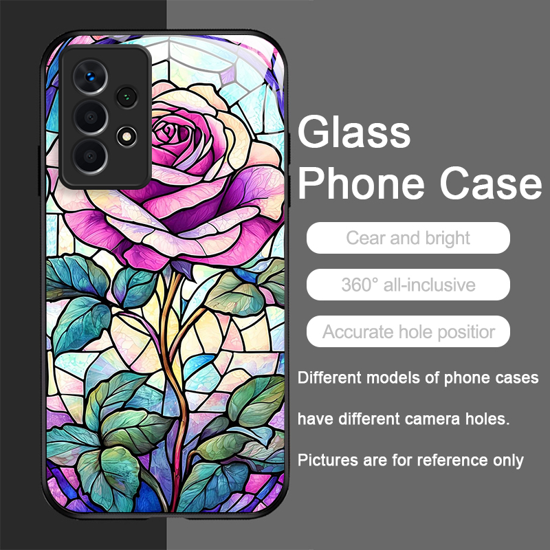 Art Colorful Glass Style Rose  - Phone Cases A14 Samsung review and price
