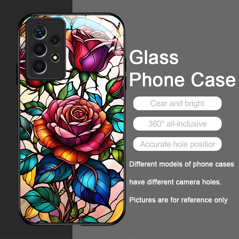 Art Colorful Glass Style Rose  - Phone Cases A14 Samsung review and price