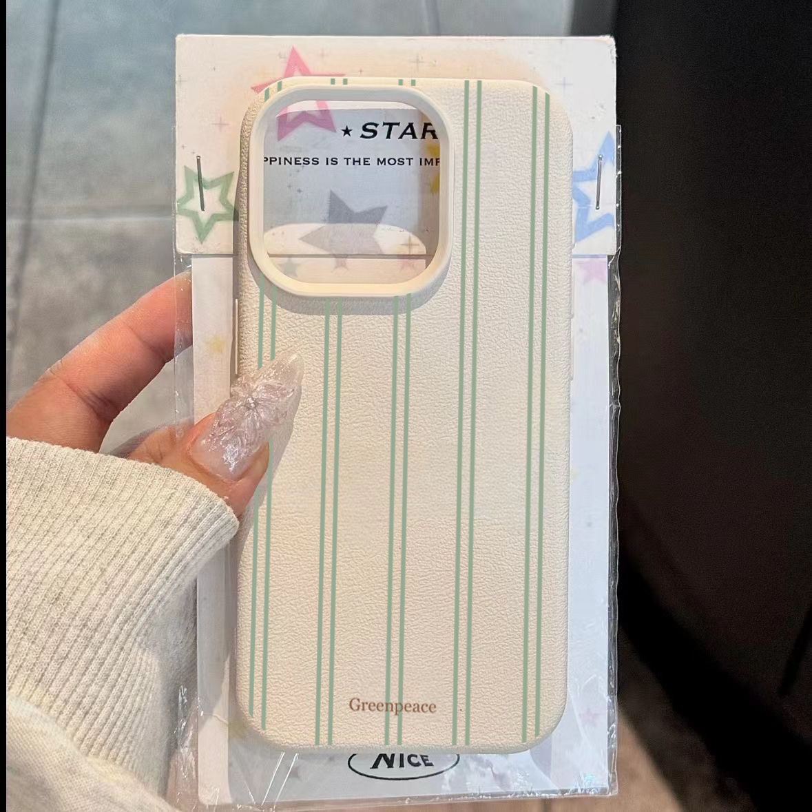 The Green Stripe Lichee Patter - Phone Cases Green review and price