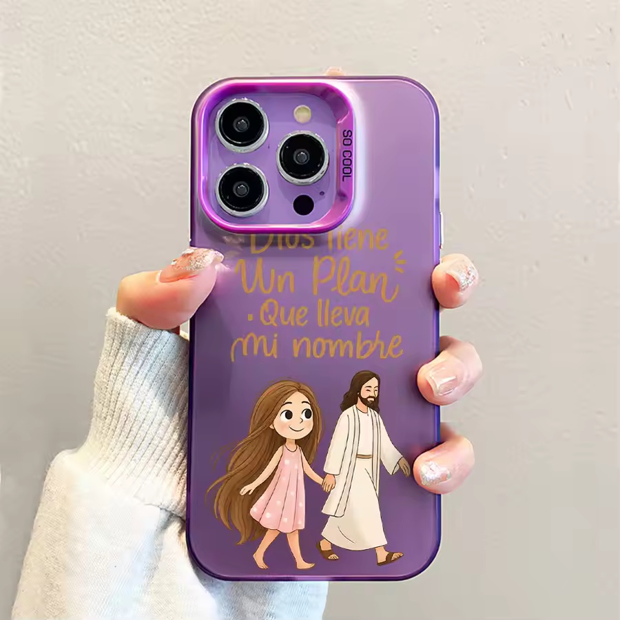 Cute Girl Walking With God Mat - Phone Cases Cute Iphone 13 review and price