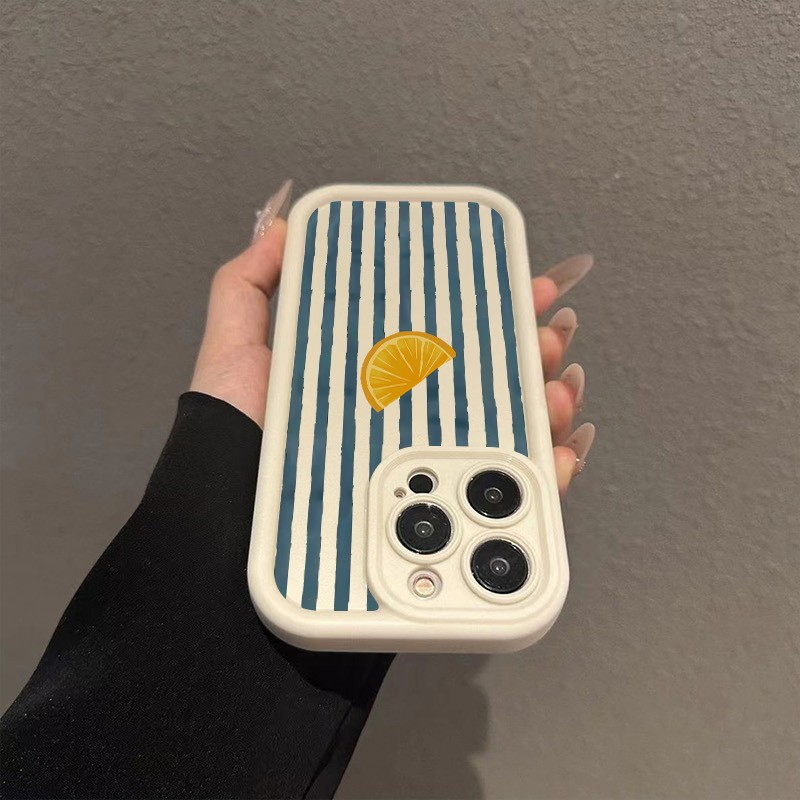 Striped Lemon Slice Pattern Ph - Phone Cases Mous review and price
