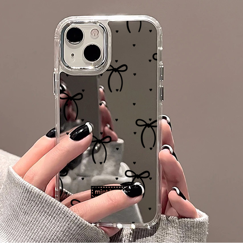 Cute Pink Black Bow Pattern Mi - Phone Cases Cute Iphone 13 review and price