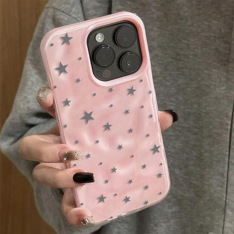 Minimalist Gray-Blue Star Wave - Phone Cases Green review and price