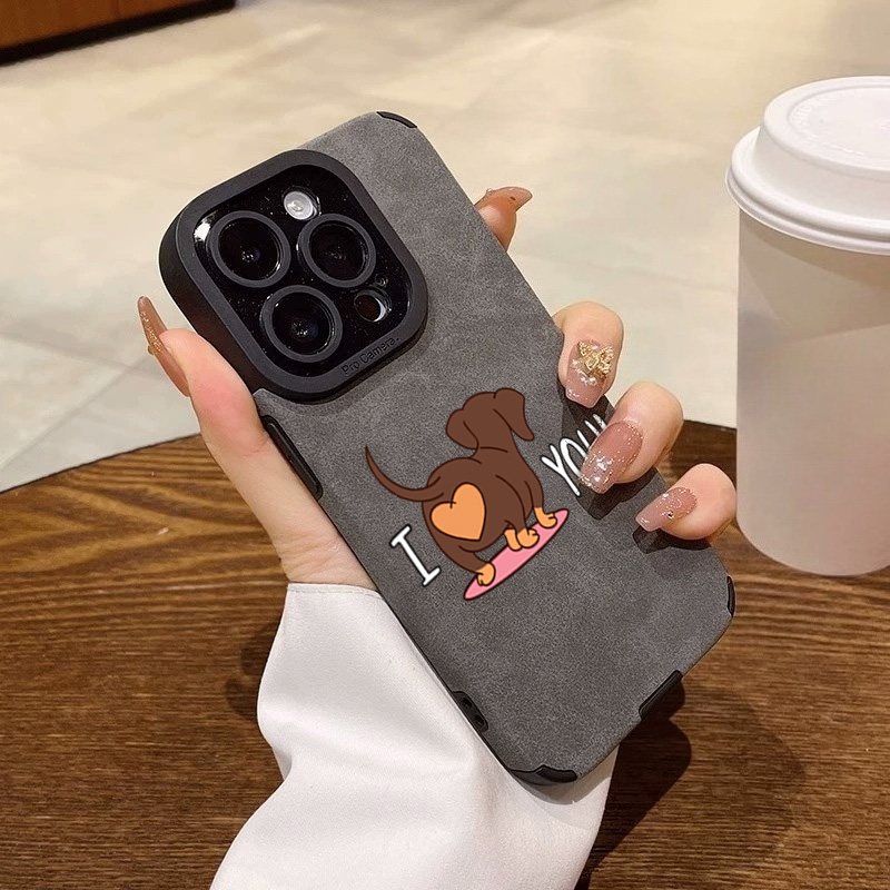 Cute Dachshund Heart Print Pho - Phone Cases Cute Iphone 13 review and price