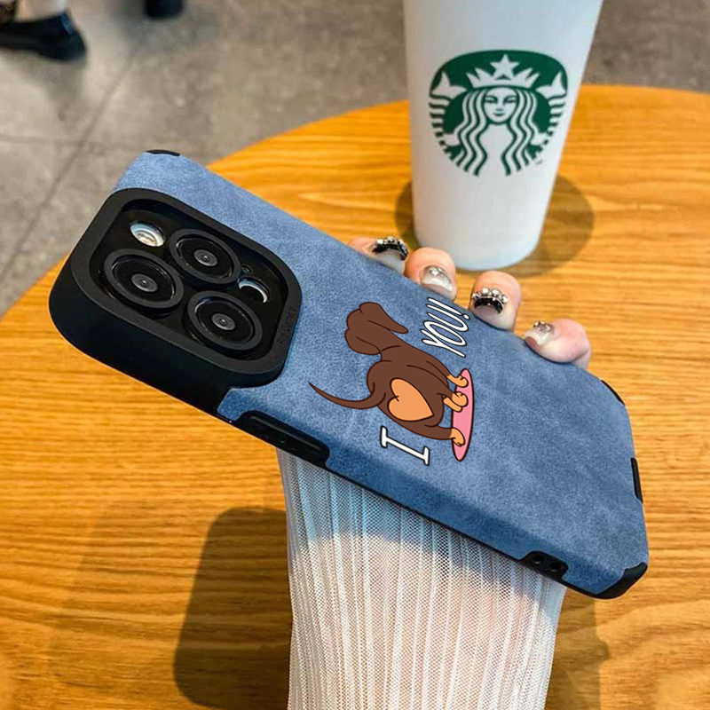 Cute Dachshund Heart Print Pho - Phone Cases Cute Iphone 13 review and price
