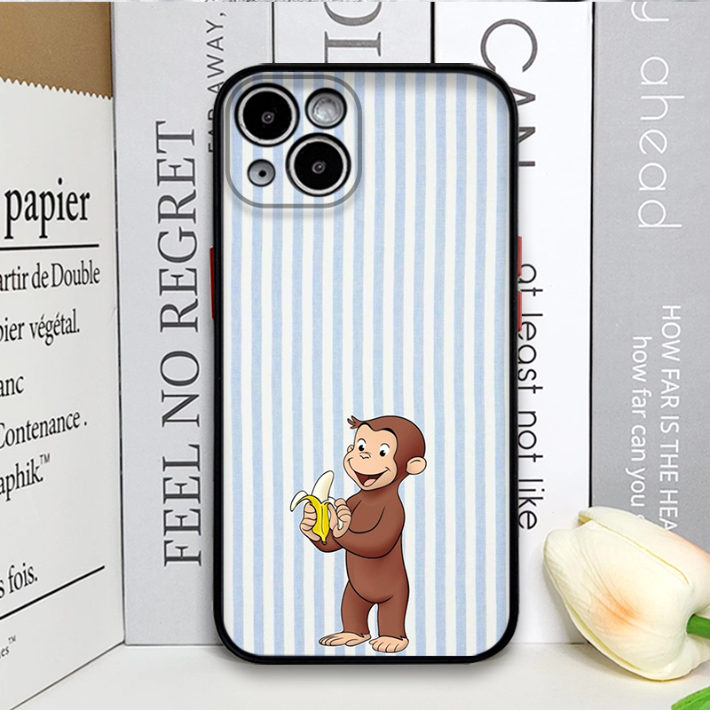 Cartoon Striped Monkey Holding - Phone Cases Iphone 17 review and price